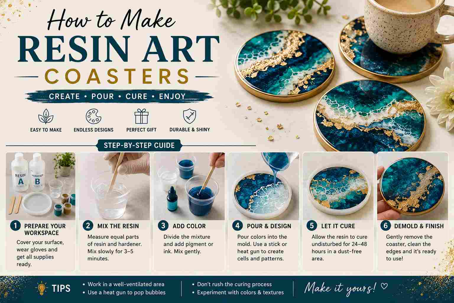 How to Make Resin Art Coasters