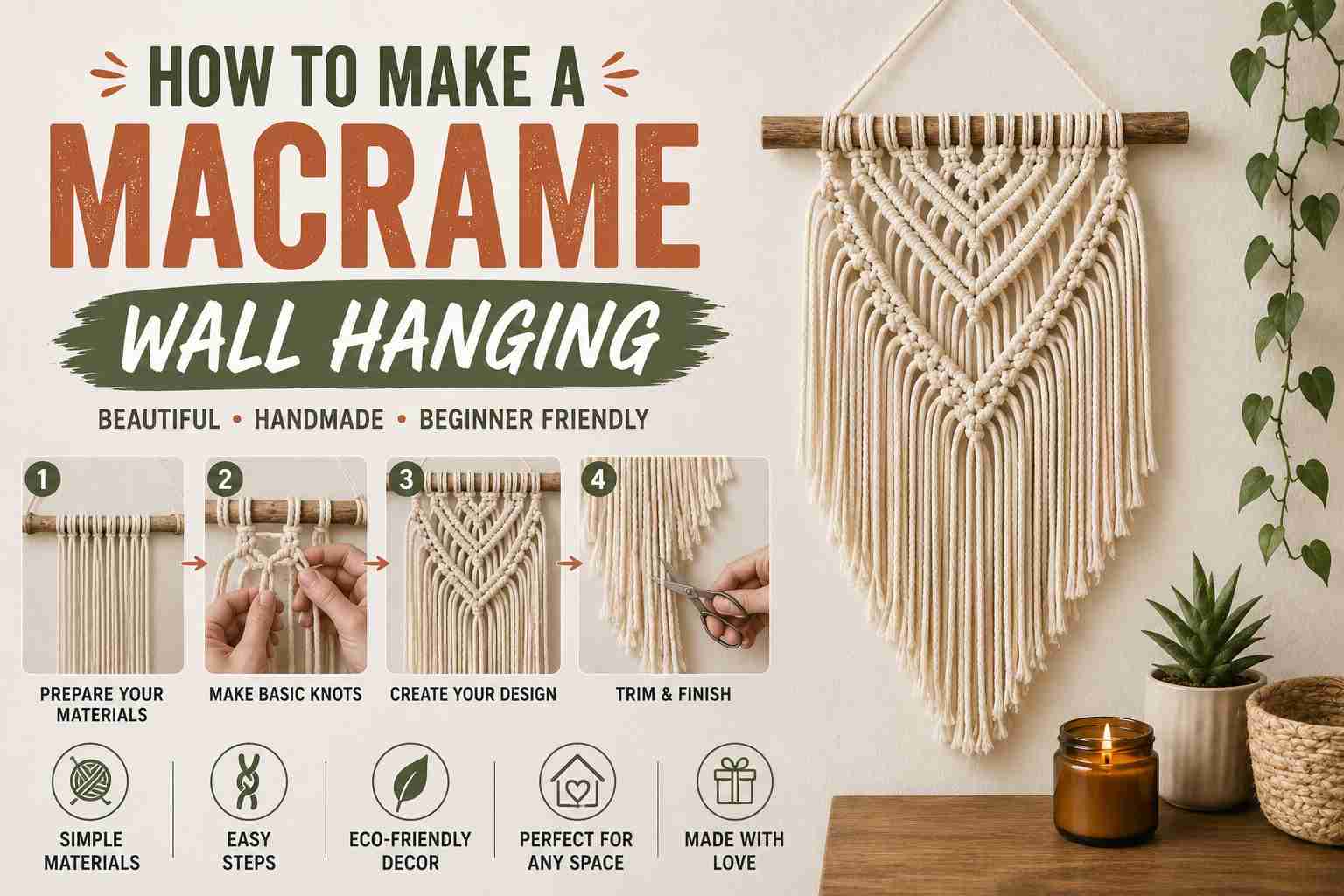 How to Make a Macrame Wall Hanging